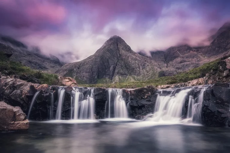 fairy pools sunset isle of skye 1 1 768x512